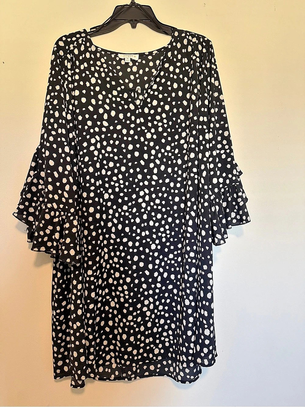 Umgee Black and White  Animal Print Mini Dress Size XL